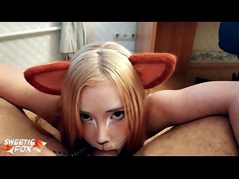 ❤️ Kitsune waxay liqaysaa dick oo afkeeda ku dhufatey ️ Galmo ☑